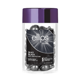 Вітаміни для волосся Ellips Hair Vitamin Silky Black Шовкова ніч з Pro-кератиновим комплексом 50 капсул